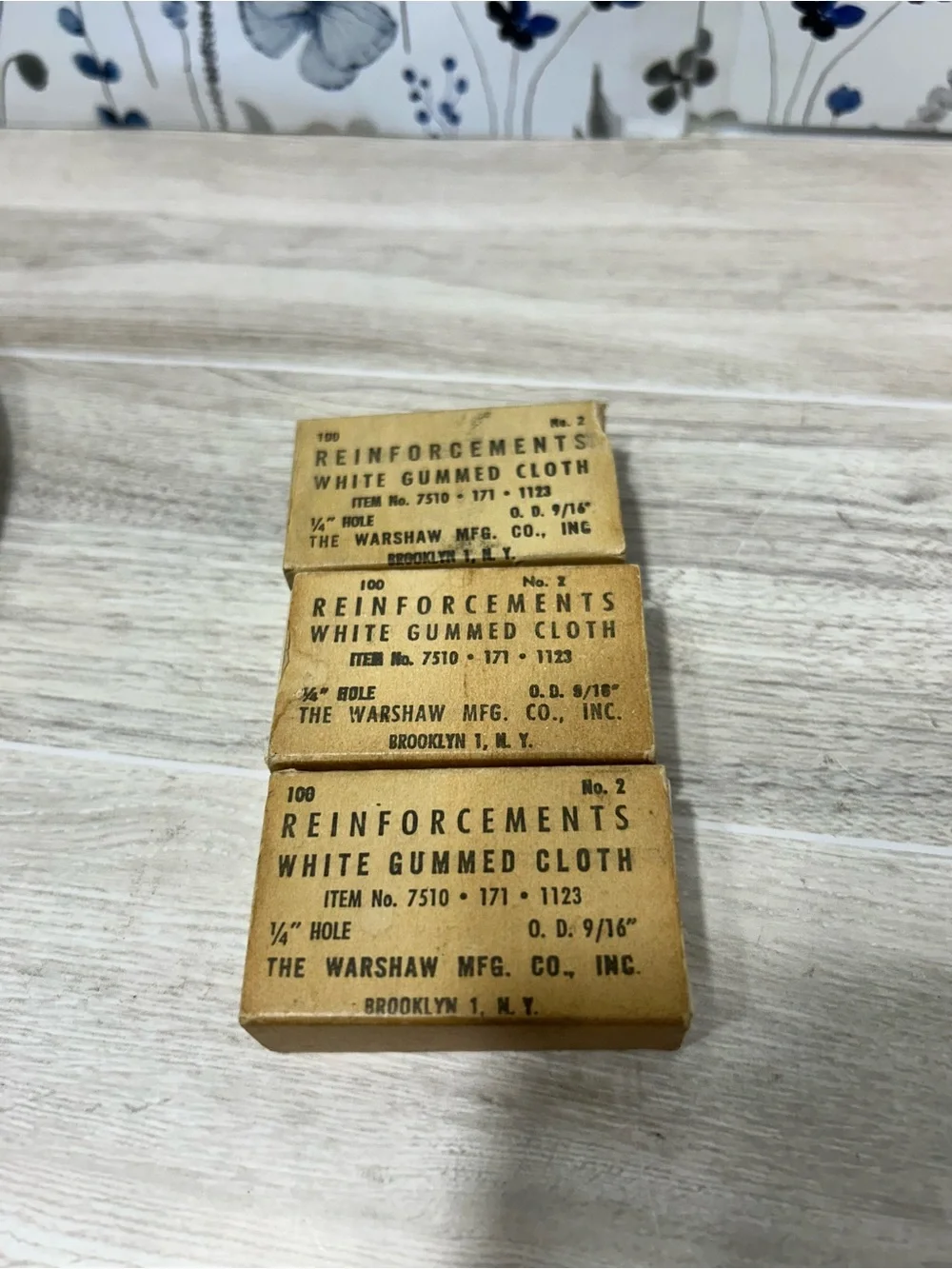 Vintage Gummed Reinforcement Boxes Office Ephemera Lot